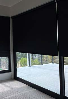 Motorized Blackout Roller Shades, Loyola